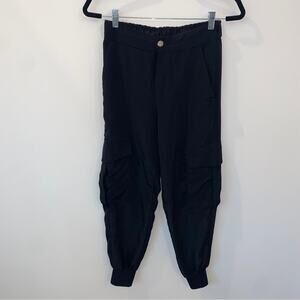 Zara Black Cargo Pants Joggers XS *FLAWED, AS IS*